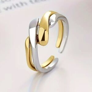 925 Sterling Silver 2.0g, Dual-Tone Twist Ring - NWT